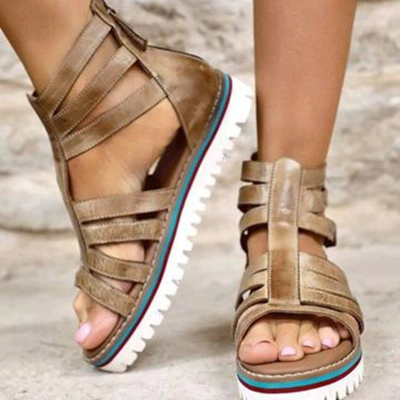 Bruine unieke zomer sandalen