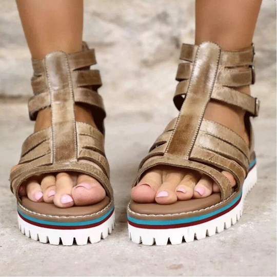 Bruine unieke zomer sandalen